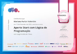 Certificado Start com Lógica de Programação